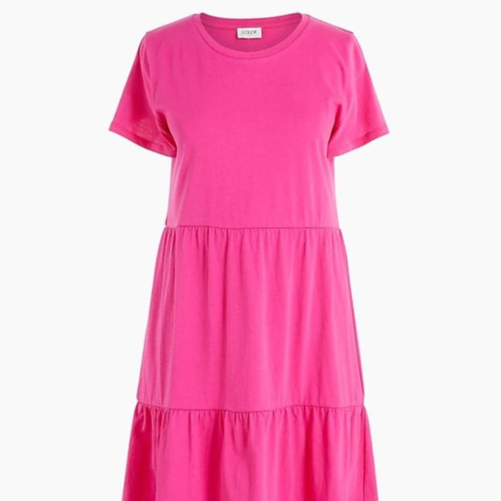 J. Crew Tiered Pink Mini Dress Size Small